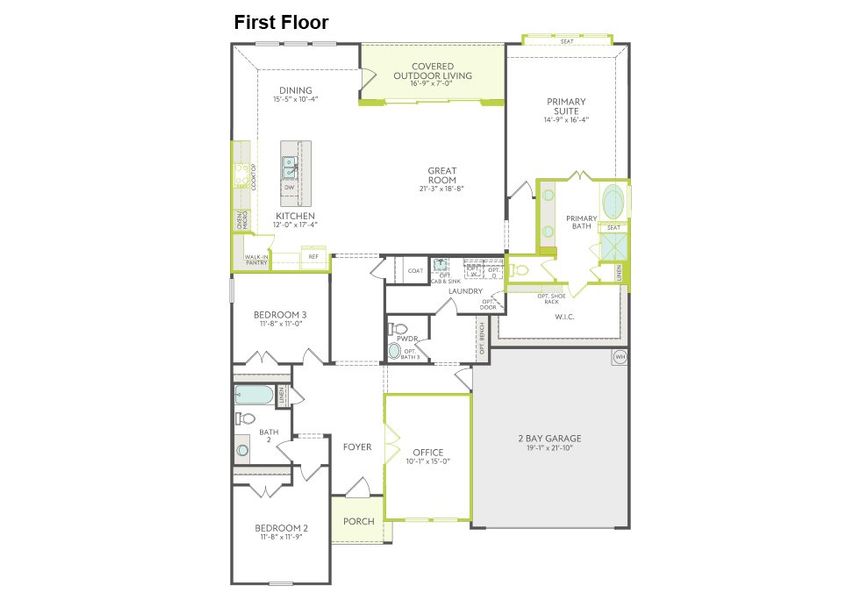 2D floor plan layout of this home in Inspiration Collection at Bridgewater, Midlothian, TX (Image 4). 2D floor plan layout of this home in Inspiration Collection at Bridgewater, Midlothian, TX (Image 4).