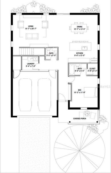 2D floor plan layout of this home in , Lady Lake, FL (Image 4).