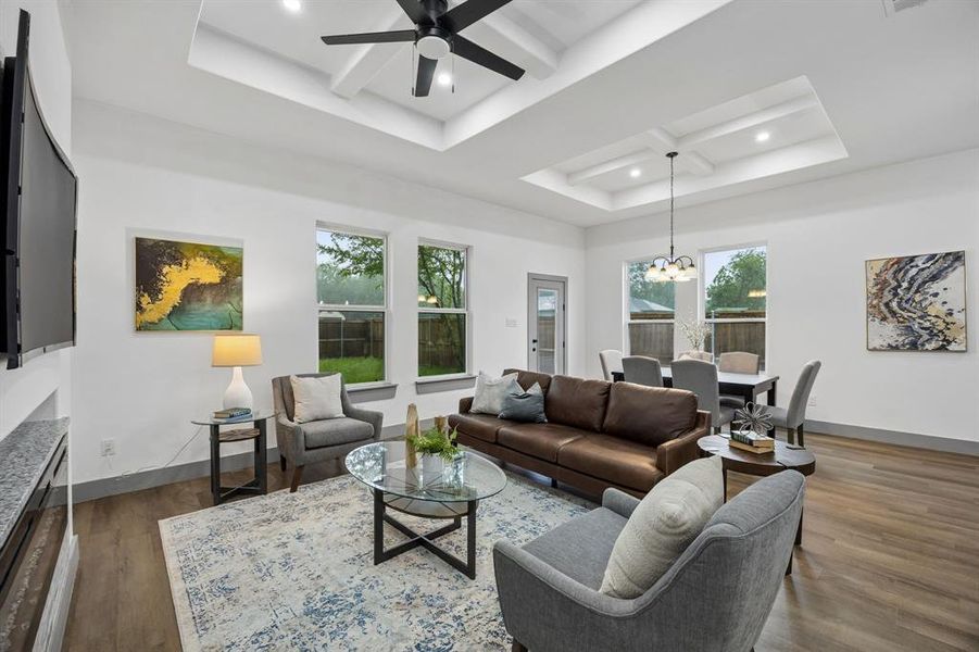 Here you can see how the the living room and dining room flow together.