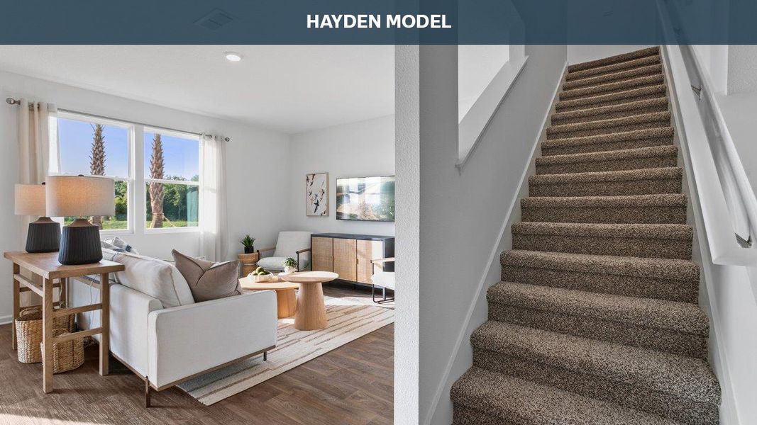 Representative furnished interior of a home built from the HAYDEN by D.R. Horton in Entrada, St. Augustine (Image 12).