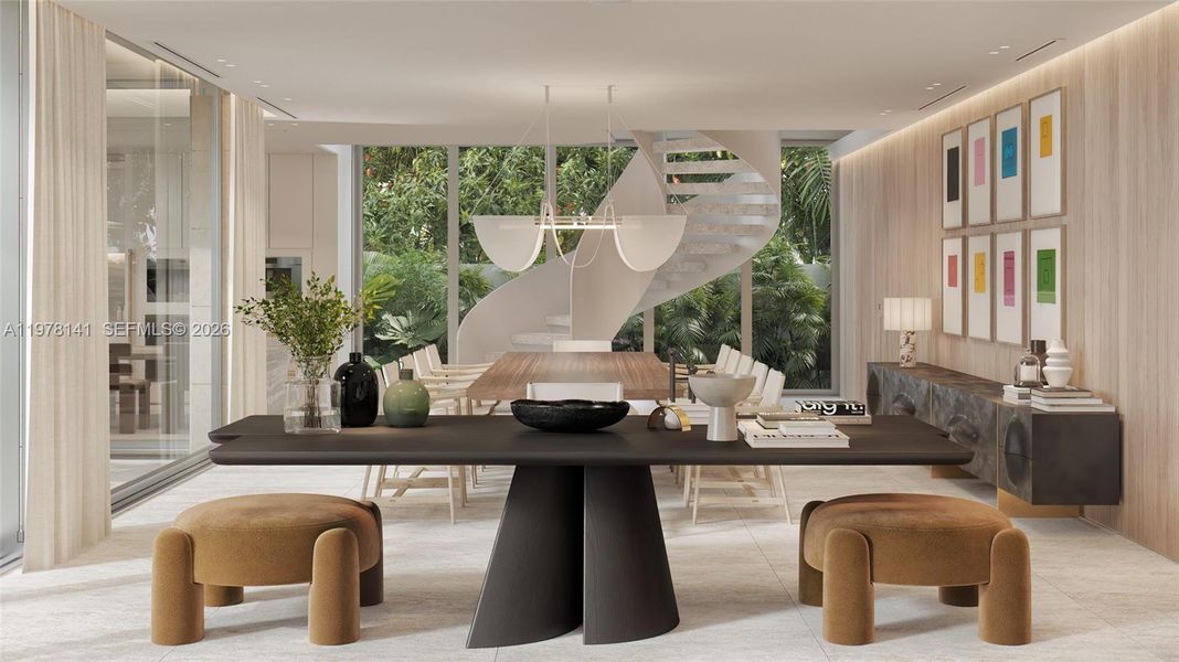 Furnished interior view inside a new home in , Miami (Image 8).