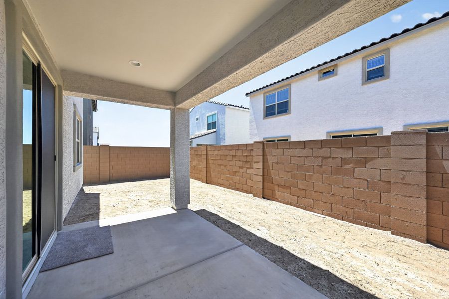 Exterior details and patio area of a home in Artisan at Asante, Surprise (Image 3).
