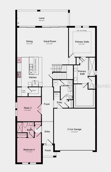 2D floor plan layout of this home in Skye Ranch Community Group Page, Sarasota, FL (Image 3).