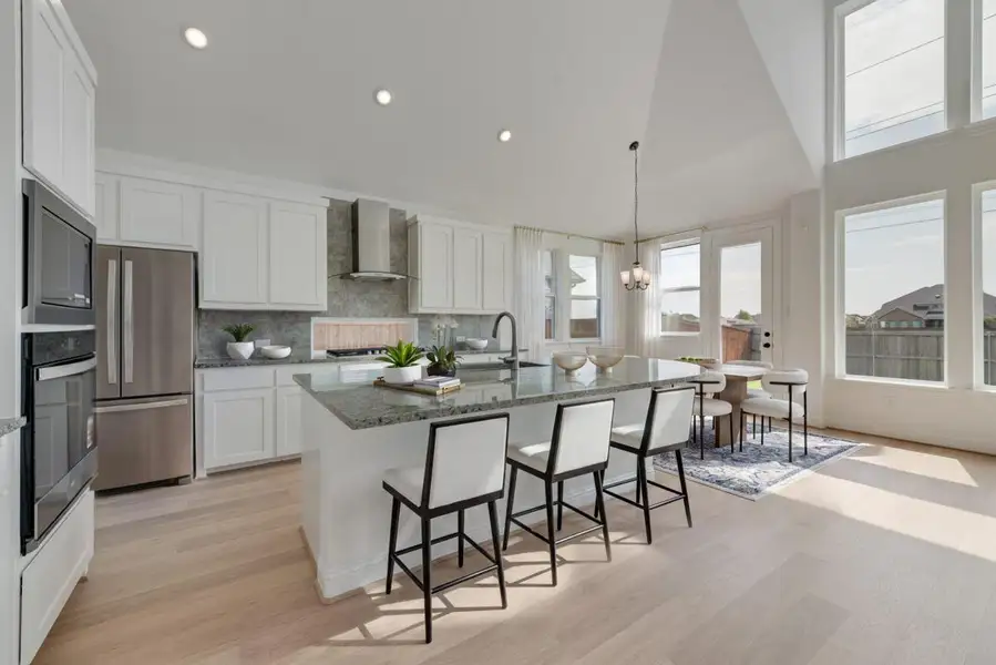 Furnished interior view inside a new home in Dominion of Pleasant Valley, Wylie (Image 13).