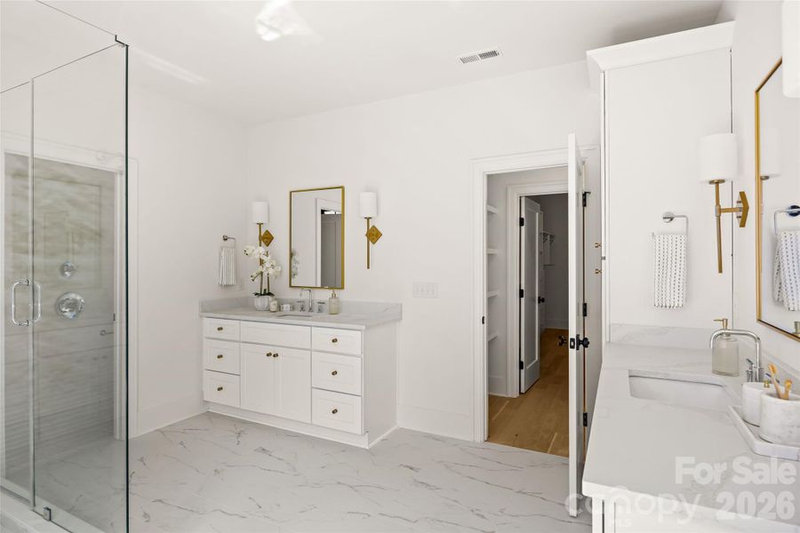 Furnished interior view inside a new home in , Charlotte (Image 35).