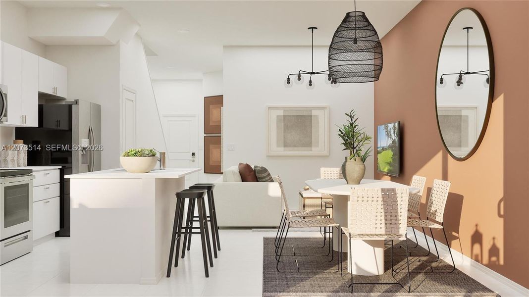 Furnished interior view inside a new home in Pineland Crest, Miami (Image 7).
