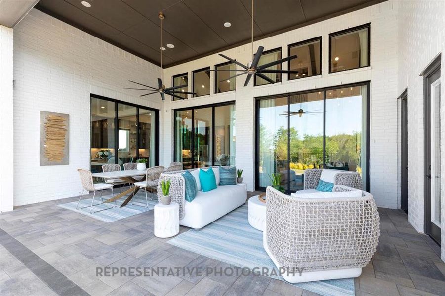 Exterior details and patio area of a home in The Parks at Wilson Creek, Celina (Image 21).
