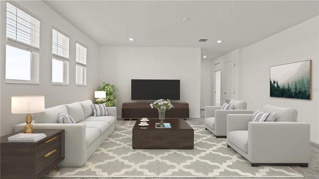 Furnished interior view inside a new home in , Clermont (Image 4). Furnished interior view inside a new home in , Clermont (Image 4).