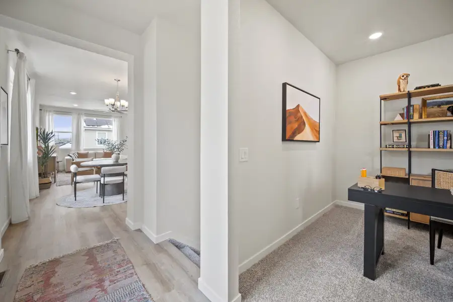 Furnished interior view inside a new home in Ridge at Lorson Ranch, Colorado Springs (Image 3).