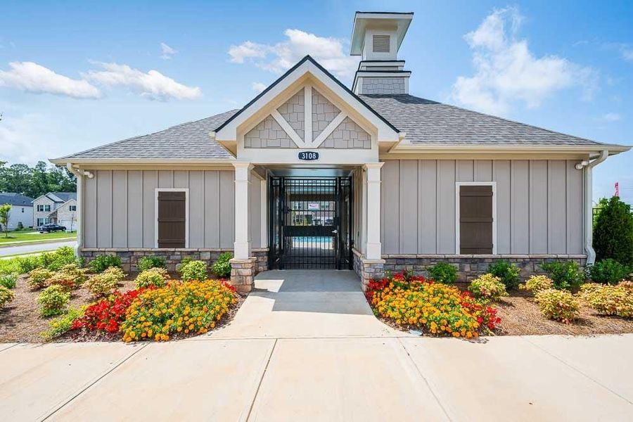 Exterior details and patio area of a home in Bailey Fence, Dacula (Image 2).