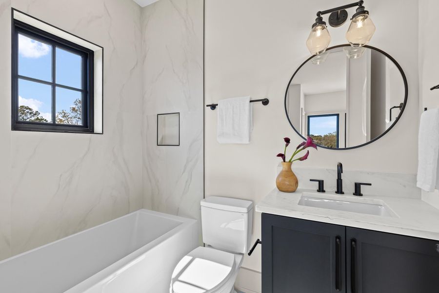 Furnished interior view inside a new home in , Charleston (Image 59).