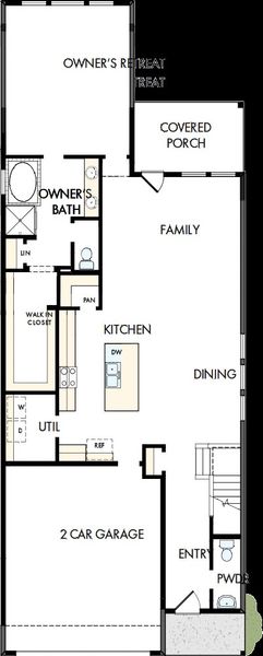 2D floor plan layout of this home in The Grand Prairie - Meadow Collection, Hockley, TX (Image 5). 2D floor plan layout of this home in The Grand Prairie - Meadow Collection, Hockley, TX (Image 5).