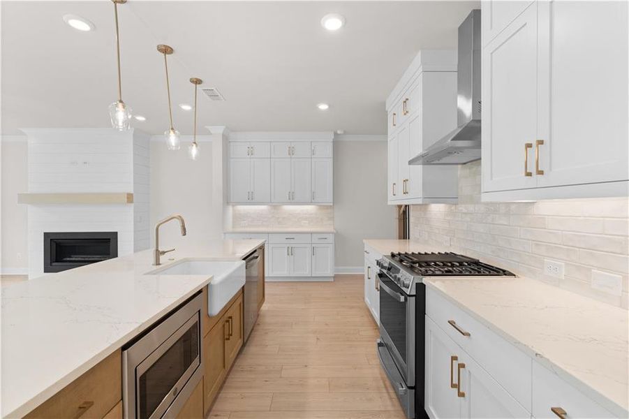 Furnished interior view inside a new home in Ward's Crossing Townhomes, Johns Creek (Image 3).