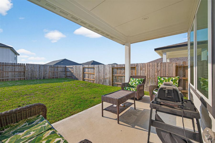 Exterior details and patio area of a home in Mavera, Conroe (Image 27). Exterior details and patio area of a home in Mavera, Conroe (Image 27).