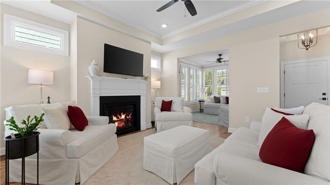 Furnished interior view inside a new home in The Courtyards at Bailey Farms, Dacula (Image 8).