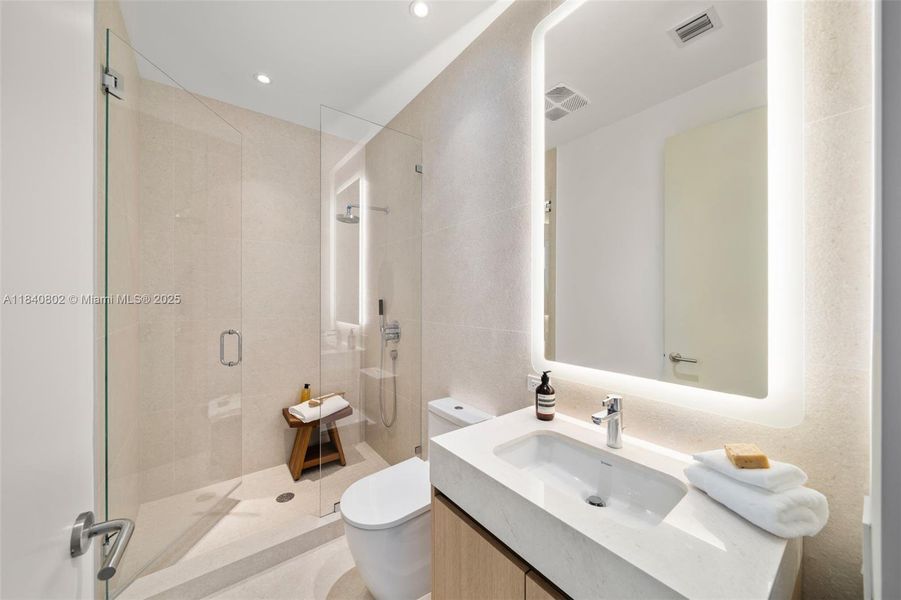 Furnished interior view inside a new home in , Miami Beach (Image 50).