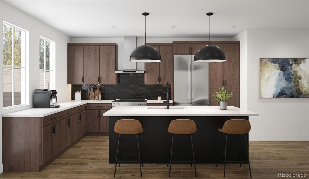 Furnished interior view inside a new home in , Denver (Image 19).