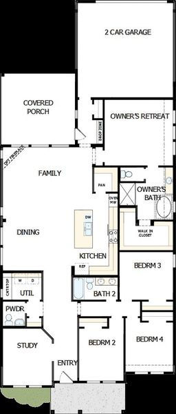 2D floor plan layout of this home in Talia – Garden Series, Mesquite, TX (Image 5). 2D floor plan layout of this home in Talia – Garden Series, Mesquite, TX (Image 5).