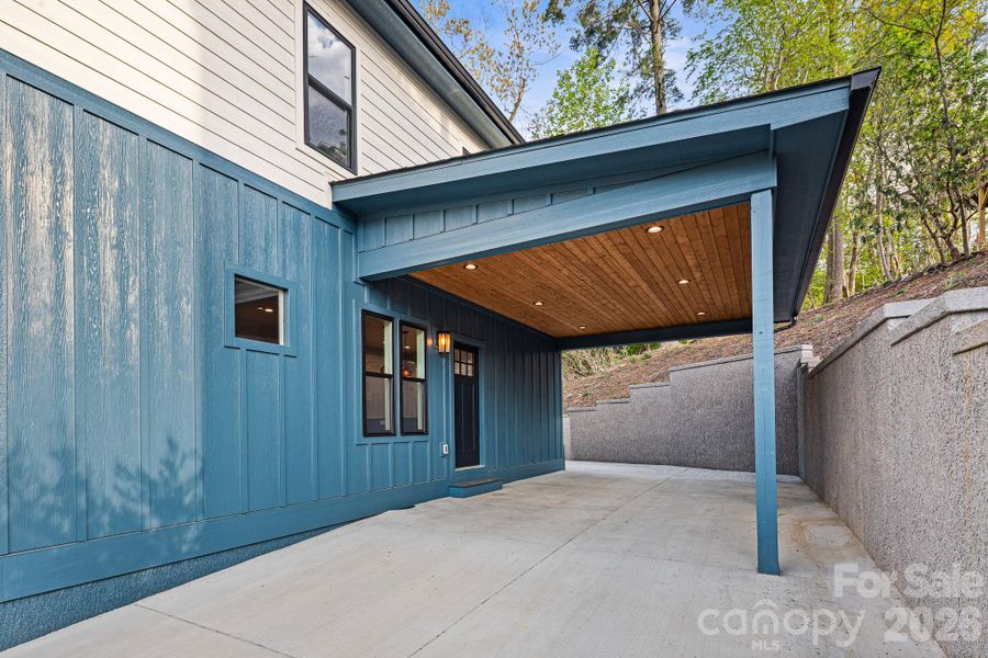 Exterior details and patio area of a home in , Arden (Image 33).