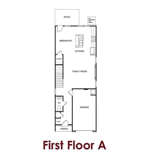 2D floor plan layout of this home in The Grove at Mundy Mill, Gainesville, GA (Image 6).