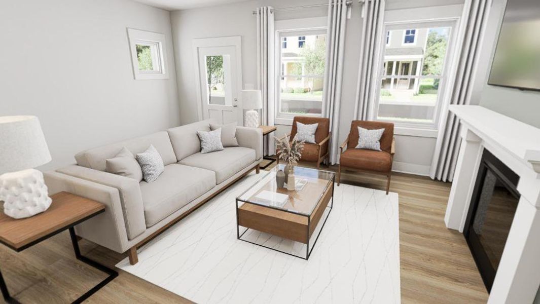 Furnished interior view inside a new home in The Preserve at Marks Creek, Knightdale (Image 3).