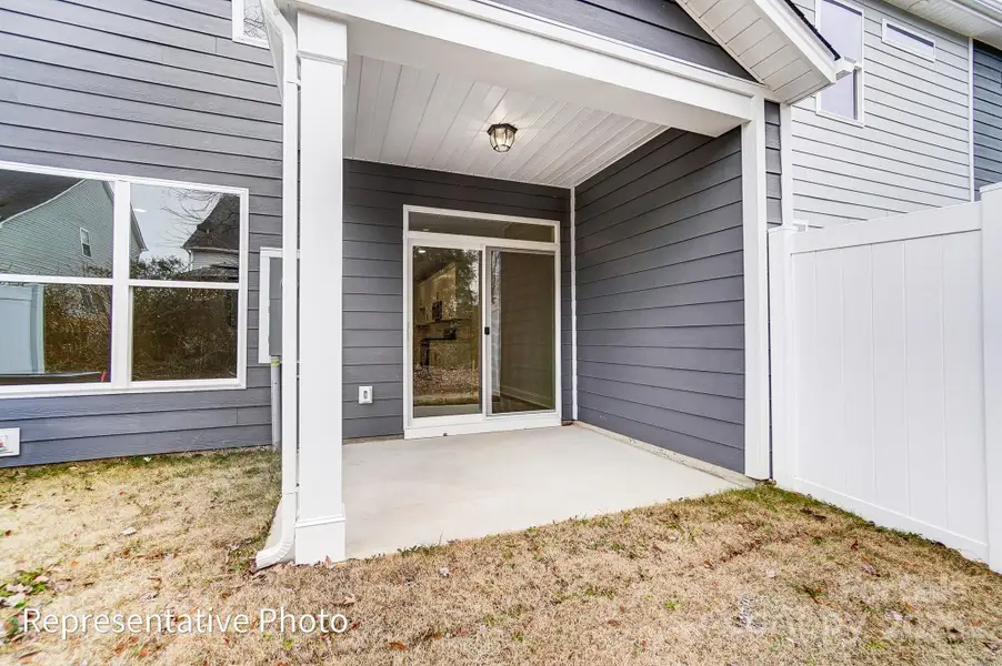 Exterior details and patio area of a home in Harrisburg Village, Harrisburg (Image 3).
