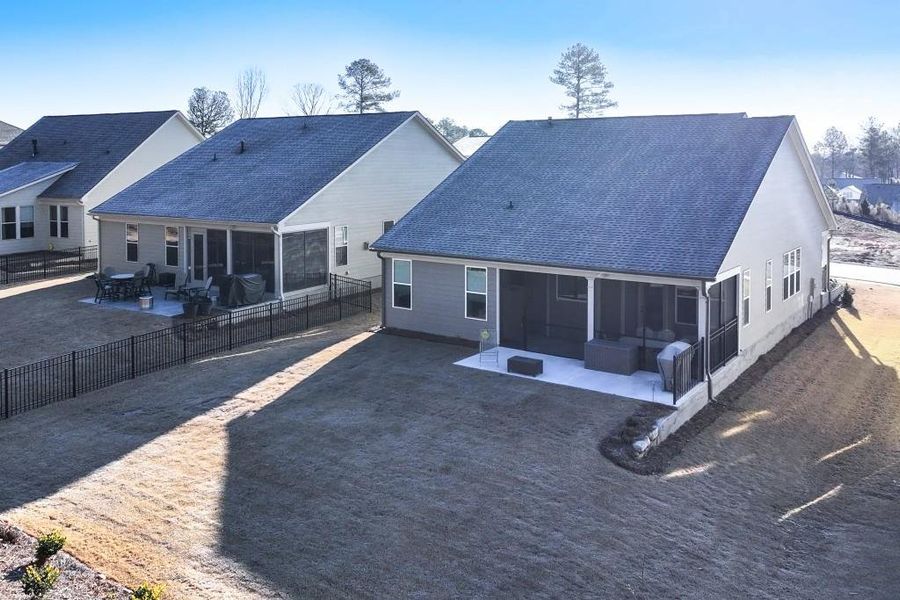 Exterior details and patio area of a home in , Hoschton (Image 34).