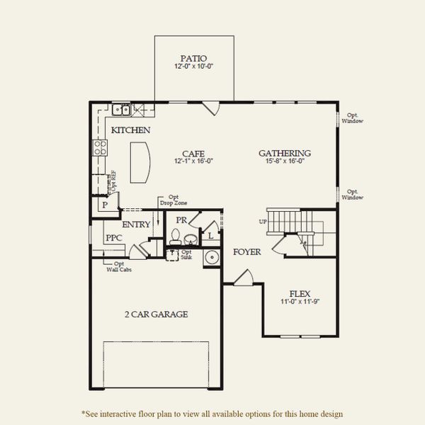 2D floor plan layout for the Newberry by Pulte Homes in Muller Ridge, Blythewood, SC (Image 5).