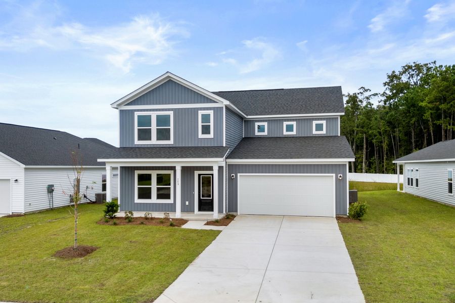 Representative exterior photo of a completed home built from the Harrison by Ashton Woods in Trieste at Bella Vita, Myrtle Beach, SC (Image 2). Representative exterior photo of a completed home built from the Harrison by Ashton Woods in Trieste at Bella Vita, Myrtle Beach, SC (Image 2).