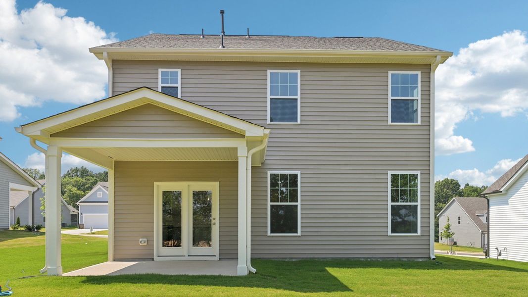 Front exterior of a new home in The Farm at Neill's Creek, Lillington, NC, highlighting curb appeal (Image 24).