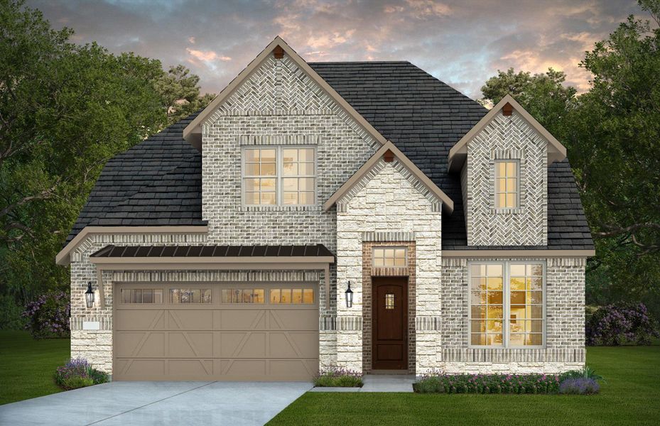 Representative exterior photo of a completed home built from the Iredell by Pulte Homes in Valencia, Manvel, TX (Image 17).