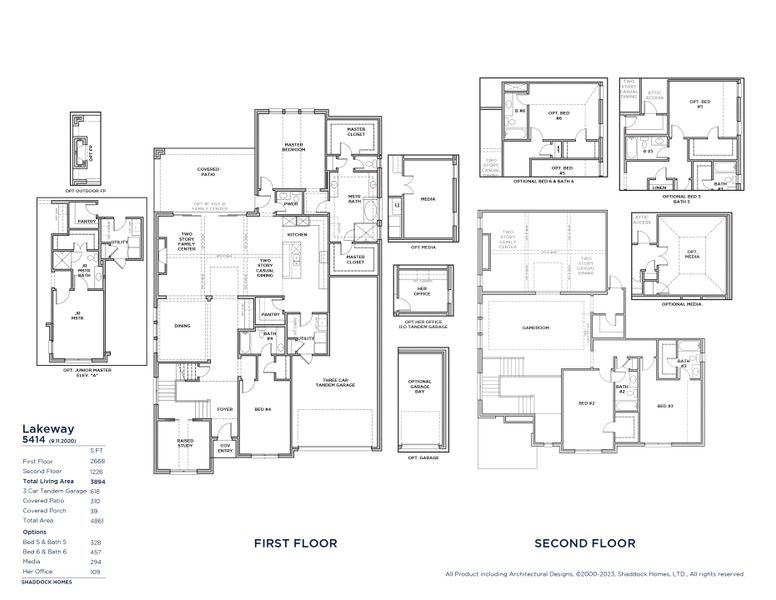 2D floor plan layout of this home in Light Farms Graham/Reagan, Celina, TX (Image 5).
