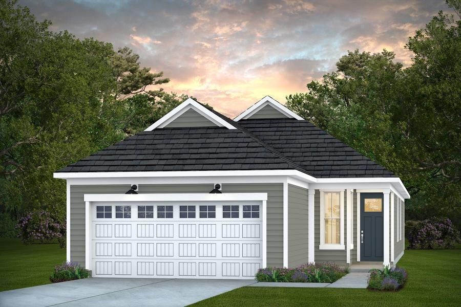 Representative exterior photo of a completed home built from the Compass by Del Webb in Del Webb Carolina Ridge, Midland, NC (Image 29).