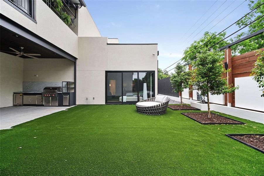 Exterior details and patio area of a home in , Dallas (Image 19). Exterior details and patio area of a home in , Dallas (Image 19).