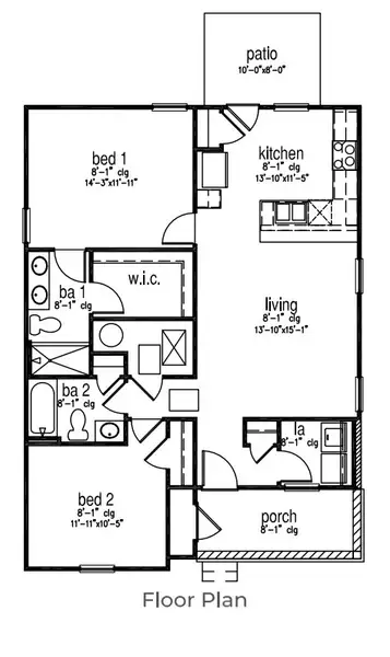 2D floor plan layout of this home in Rice Hope, Port Wentworth, GA (Image 3).