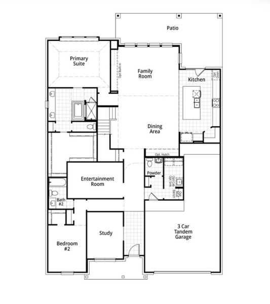 2D floor plan layout for the Foxleigh by Highland Homes in COLTON, Montgomery, TX (Image 38). 2D floor plan layout for the Foxleigh by Highland Homes in COLTON, Montgomery, TX (Image 38).