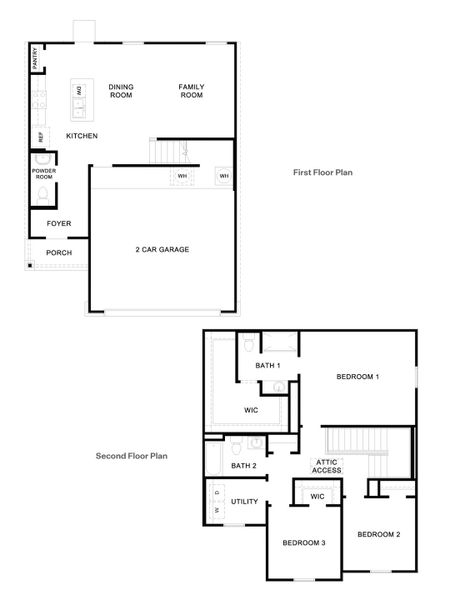 2D floor plan layout for the The Davis by D.R. Horton in Arroyo Ranch, Seguin, TX (Image 4). 2D floor plan layout for the The Davis by D.R. Horton in Arroyo Ranch, Seguin, TX (Image 4).