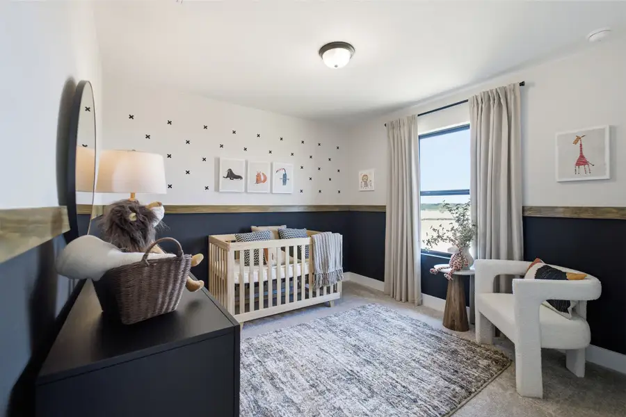 Representative furnished interior of a home built from the Willow by CastleRock Communities in Katzer Ranch, Converse (Image 36).
