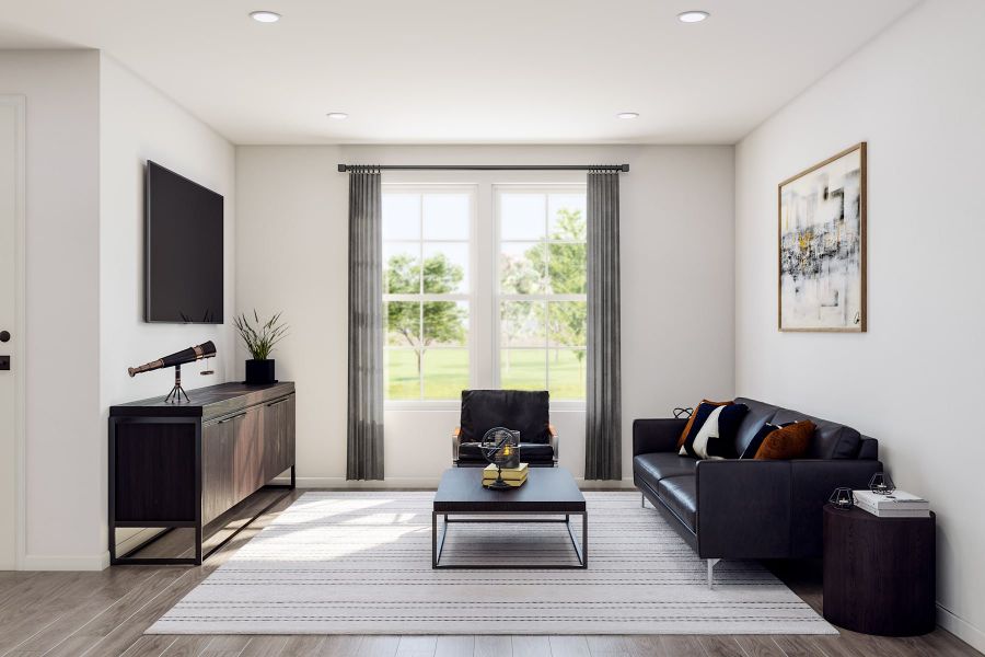 Representative furnished interior of a home built from the A by Tri Pointe Homes in Candelas Townhomes, Arvada (Image 23).