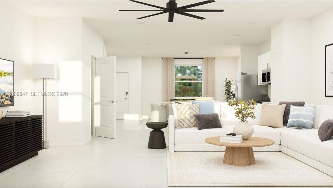 Furnished interior view inside a new home in Le Jardine, Florida City (Image 8).