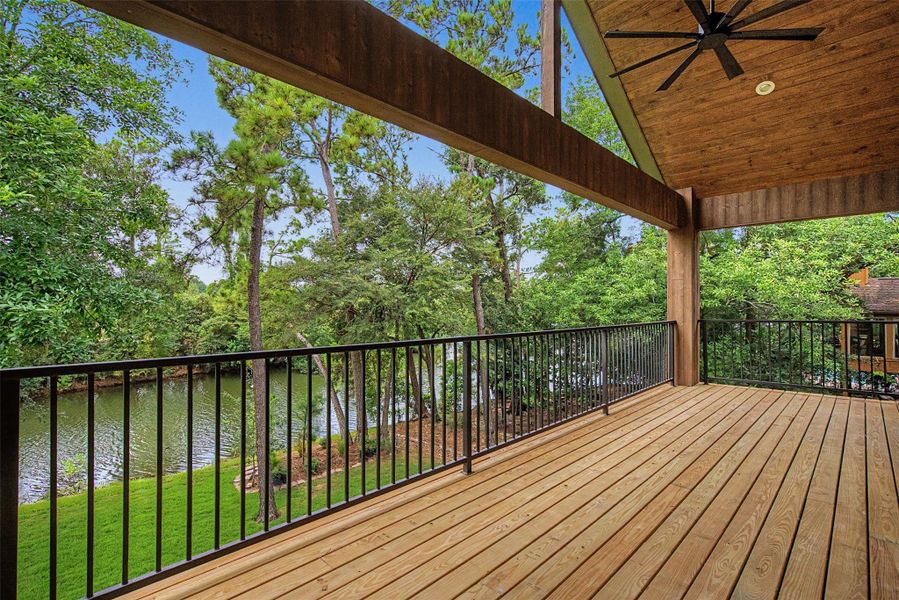 Exterior details and patio area of a home in , The Woodlands (Image 27).