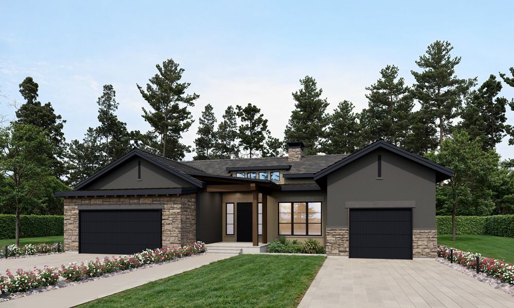 Representative exterior photo of a completed home built from the Residence 3 by Trumark Homes in The Summit at Castle Pines, Castle Pines, CO (Image 7).