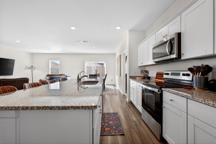 Furnished interior view inside a new home in Harrington Trails at The Canopies, New Caney (Image 15).