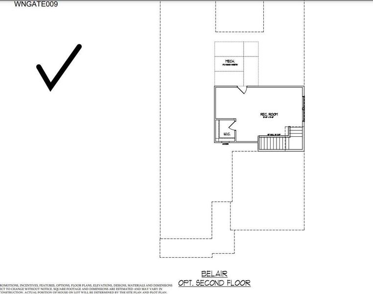 Belair Floor PlanStructural options added: Tray ceiling in primary bedroom, optional window in primary bedroom, Bedroom 3 ilo study, optional windows at casual dining, Bath 3 at loft.