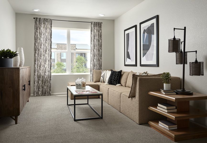 Furnished interior view inside a new home in Horizon Uptown: The Meadow Collection, Aurora (Image 7).