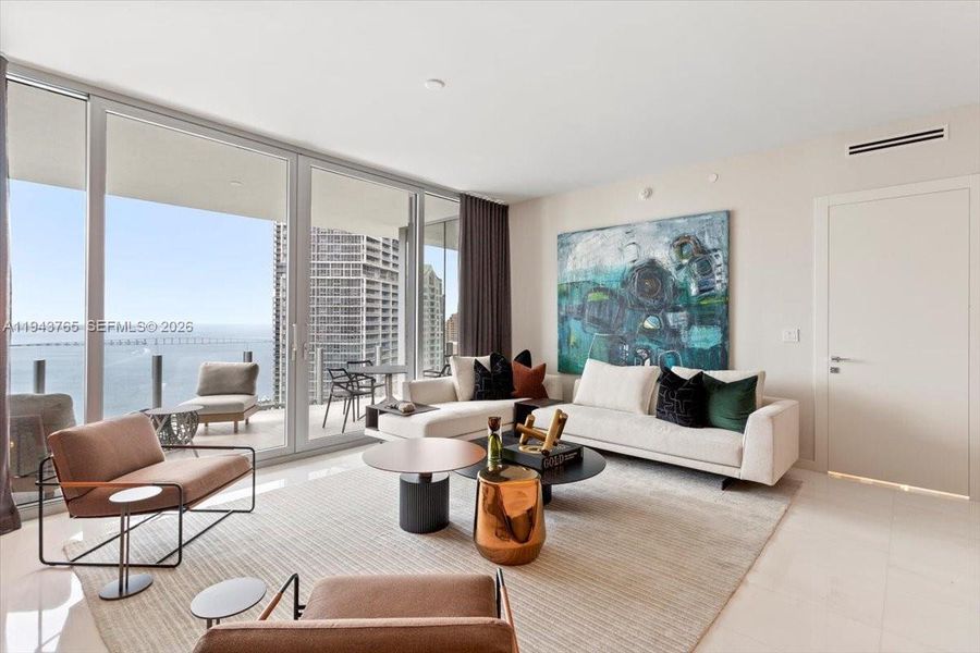 Furnished interior view inside a new home in , Miami (Image 18).