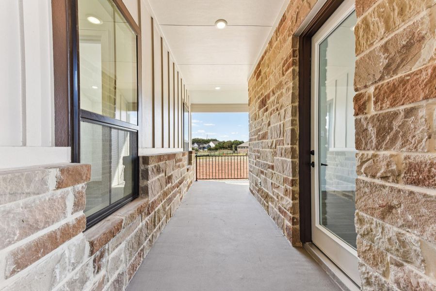 View of covered porch
