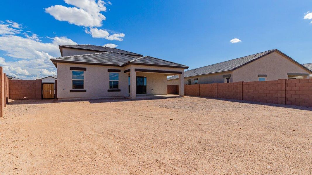 Representative exterior photo of a completed home built from the River by D.R. Horton in The Oasis at Rocking K, Vail, AZ (Image 20).