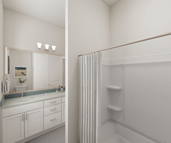 Representative furnished interior of a home built from the Juniper Plan 40-7 by Tri Pointe Homes in Waterston Central, Gilbert (Image 11).