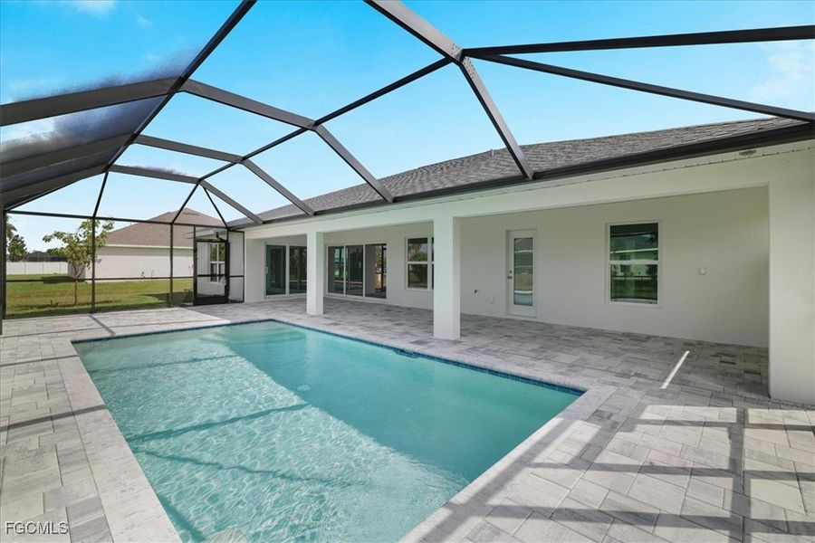 Exterior details and patio area of a home in Cape Coral, Cape Coral (Image 21).